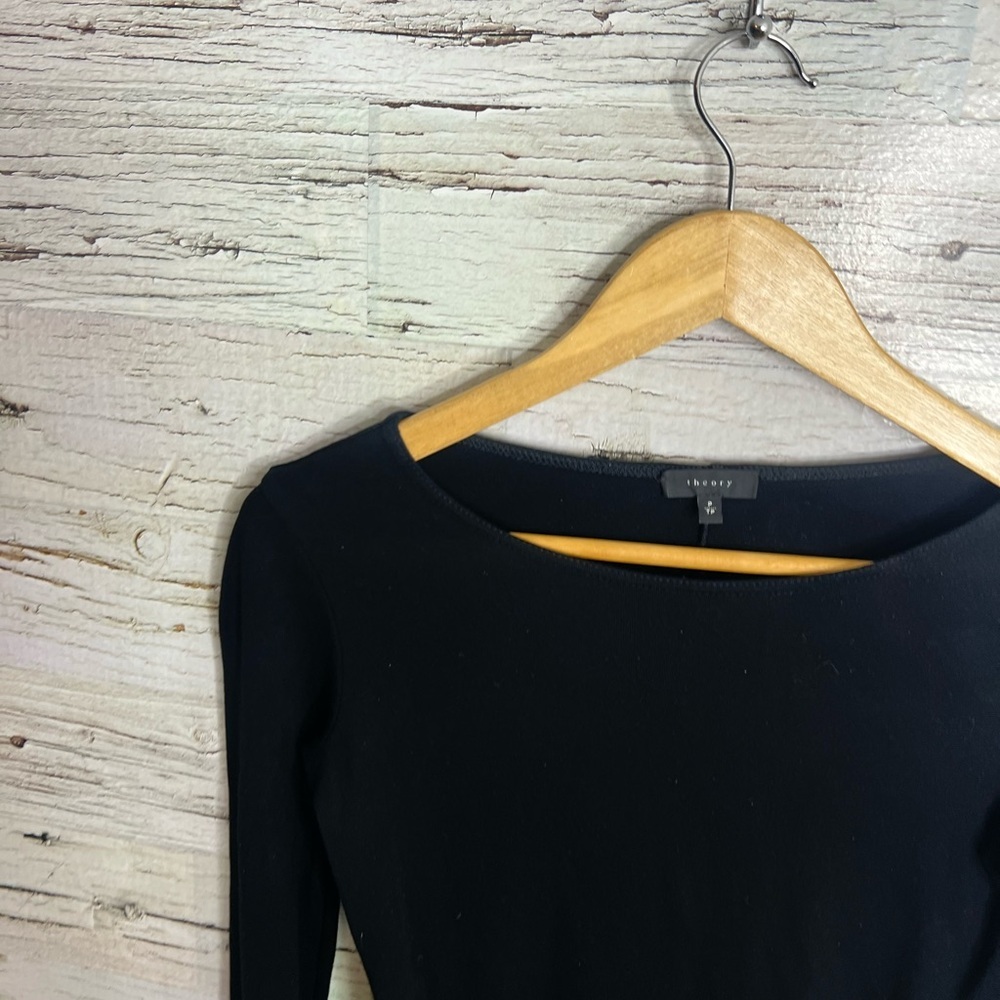 THEORY Black Keiran Classical Lambskin Leather Dress size xs - Picture 4 of 10
